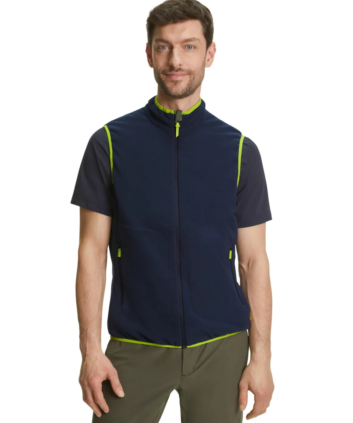 Heren Trekking Vest Opstaande Kraag