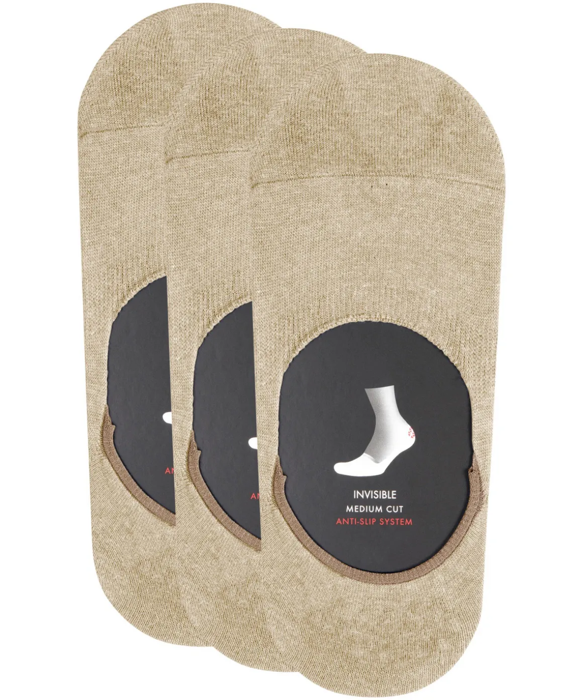 Step Medium Cut 3-Pack Heren Kousenvoetjes